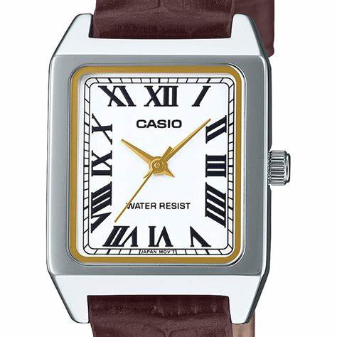 CASIO & VINTAGECasio LTP - B150L - 7B2EF Women's Watch - White Dial, Brown Leather StrapWATCHESEcecile