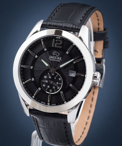 JAGUARJaguar Men's Swiss Quartz Watch - Model J663/4, Stainless Steel Case, Black Dial, Black Leather StrapWATCHESEcecile