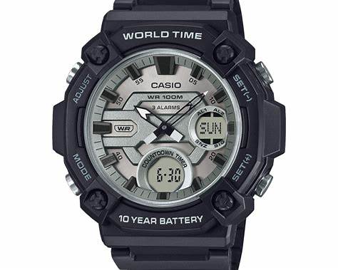 Reloj deportivo analógico-digital Casio AEQ-120W-7AVDF para hombre: hora mundial y alarma.