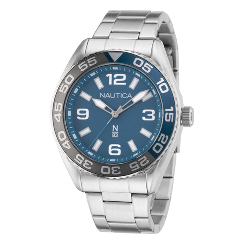 Nautica Finn World Recycled NAPFWS307 Men’s 3‑Hand Watch – Blue Dial, 44 mm