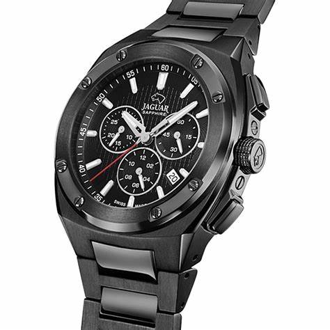 JAGUARJaguar J992/1 Men's Executive Chronograph Watch - Black PVD Stainless Steel, Black DialWATCHESEcecile