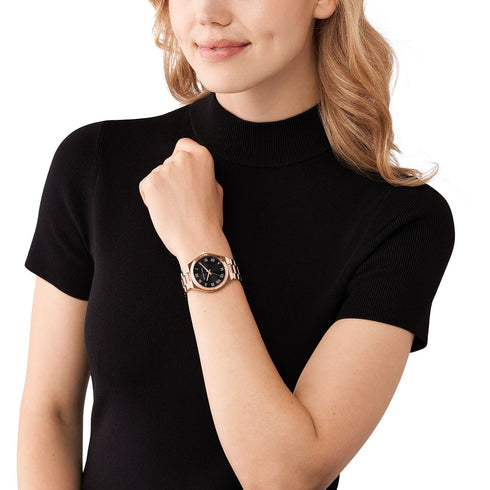 Michael Kors MK7392 Orologio da donna in acciaio inossidabile con tonalità oro rosa, 37 mm