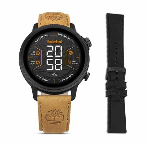 TIMBERLAND SMARTWATCHTimberland Trail Force S1 GPS Smartwatch TDIGB0064503 - SET – Black Case, Leather and Silicone StrapsWATCHESEcecile