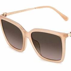 Jimmy Choo TOTTA/G/S FWM/HA Damen-Sonnenbrille - 56mm, Rahmen in transparentem Nude mit braunen Verlaufsgläsern