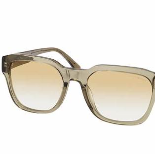 Emporio Armani EA4175 5884/13 Gafas de sol unisex - montura verde transparente brillante, lentes marrones degradadas, 55mm