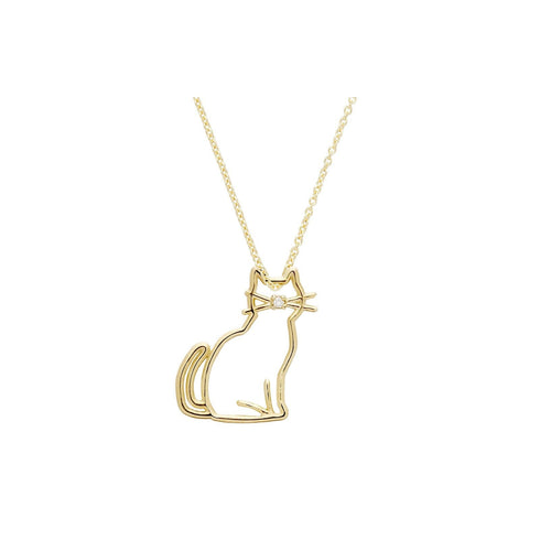 ALIITAAliita NRPUAG001AYG09K Miau Brillante Necklace – 9ct Yellow Gold, DiamondBIJOUXEcecile