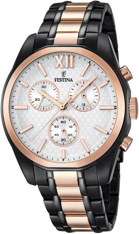 Festina Sport Chronograph F16856/1 – Black & Rose-Gold, 43 mm Stainless Steel