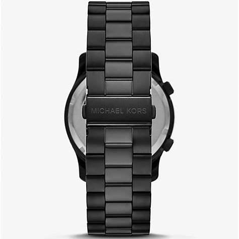 Montre en acier inoxydable noir surdimensionné pour hommes Michael Kors MK9110