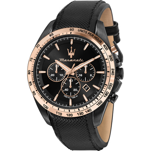 Orologio da uomo Maserati Traguardo Chronograph - R8871612038, quadrante blu, bracciale in acciaio, 45 mm