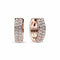 PANDORAPandora 282622C01 Timeless Pavé Double - Row Hoop Earrings - 14k Rose Gold - Plated with Clear Cubic ZirconiaBIJOUXEcecile