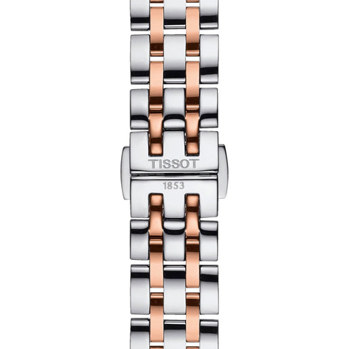 Tissot Classic Dream Lady T129.210.22.013.00 Reloj de señora - Acero inoxidable bicolor, esfera blanca