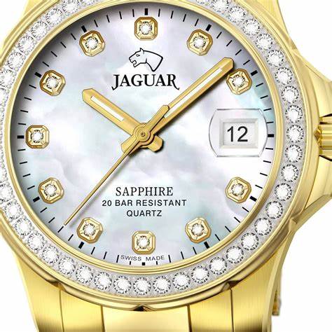 JAGUARJaguar Lady Diver J895/1 Women's Watch – Gold - Tone Stainless Steel, Mother - of - Pearl DialWATCHESEcecile