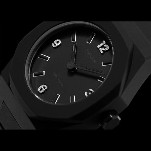 D1 MILANOD1 Milano Nanochrome Nano Glitter D1 - NCRJ01 Women's Watch - 32mm Black Polycarbonate Case, Black Silicone StrapWATCHESEcecile
