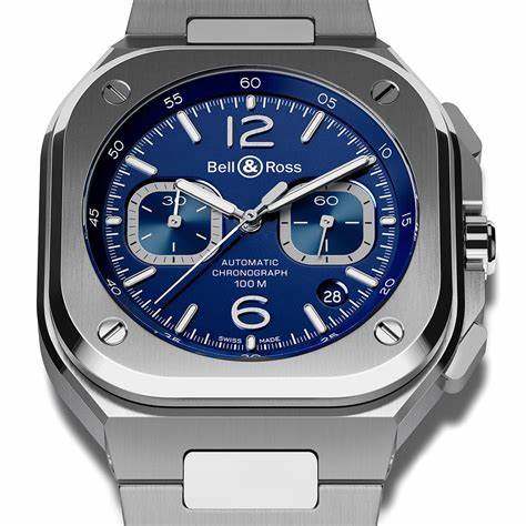 BELL & ROSSBell & Ross BR 05 Chrono Blue Steel BR05C - BU - ST/SST – 42mm Blue Dial, Stainless Steel BraceletWATCHESEcecile