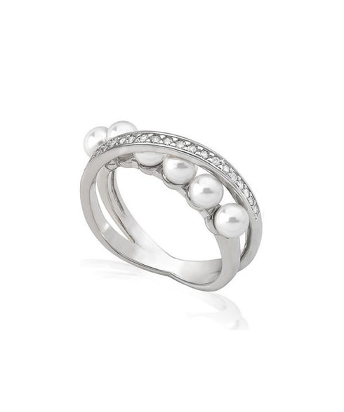 MAJORICAMajorica 16047 Women's Silver Ring with 4mm Pink Pearls & ZirconiaBIJOUXEcecile