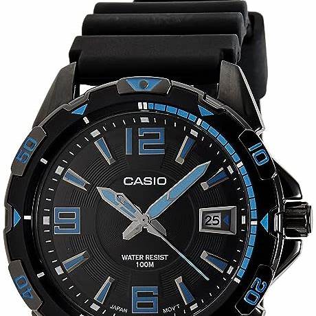 CASIO & VINTAGECasio MTD - 1065B - 1A1 Men's Analog Diver Watch – Black/Blue, 100m Water ResistanceWATCHESEcecile
