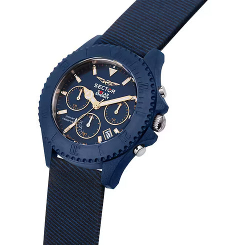 Sector Save the Ocean R3271739001 Men's Chronograph Watch – Blue Dial, 44mm