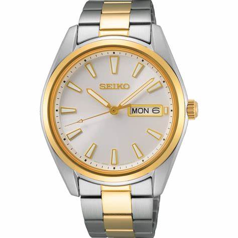 SEIKOSeiko Neo Classic SUR446P1 Quartz Men's Watch - Silver Dial, Two - Tone Stainless Steel BraceletWATCHESEcecile