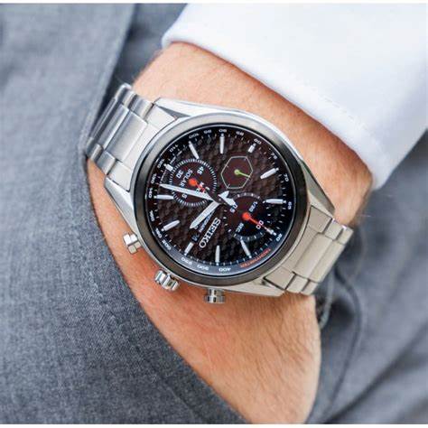 SEIKOSeiko SSC803P1 Solar Chronograph Men's Watch - Black Dial, Stainless Steel BraceletWATCHESEcecile
