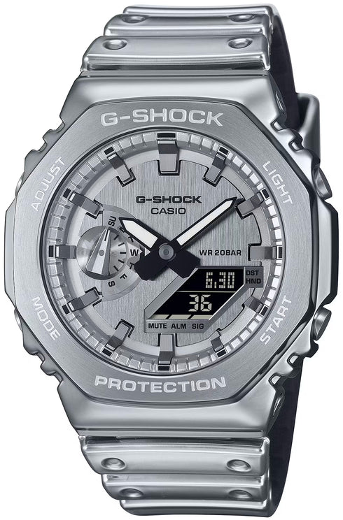 CASIO G - SHOCKCasio G - Shock GM - 2100YM - 8AER Men's Watch – 44.4mm Silver Stainless Steel Bezel, Analog - Digital Display, Tough Silicone Strap, 200M Water ResistanceWATCHESEcecile