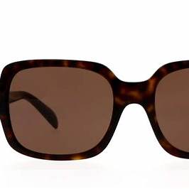 Lunettes de soleil Emporio Armani EA4195 5026/73 pour femme - monture havane brillant, verres marron, 55mm