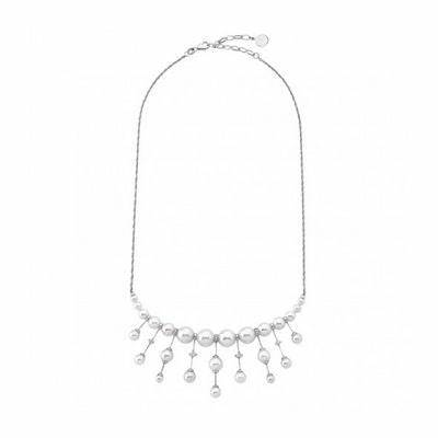 Majorica 14651.01.2.000.010.1 Necklace – 925 Silver, White Pearls, Rhodium Finish
