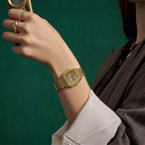 CASIO & VINTAGECasio Vintage LA680WEGV - 9AEF Unisex Digital Watch – Gold with Green AccentsWATCHESEcecile