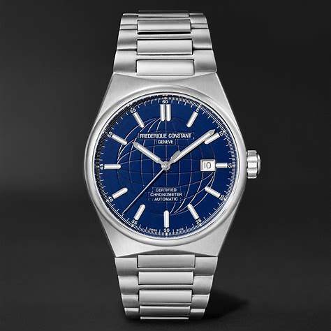 Frederique Constant Highlife Automatic COSC FC-303N4NH6B - Cadran bleu, bracelet en acier inoxydable