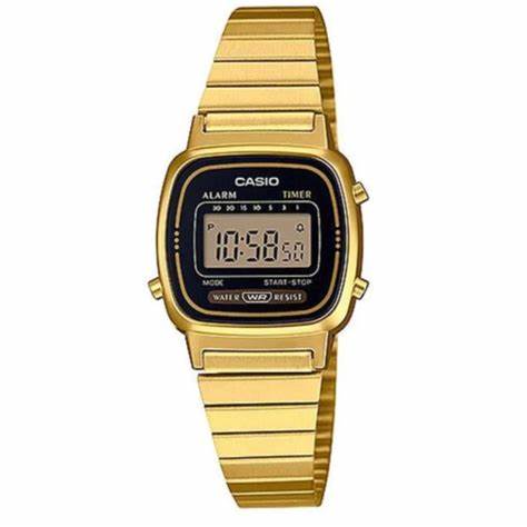CASIO & VINTAGECasio LA - 670WGA - 1 Women's Digital Watch - Gold - Tone Stainless Steel Band, Vintage StyleWATCHESEcecile