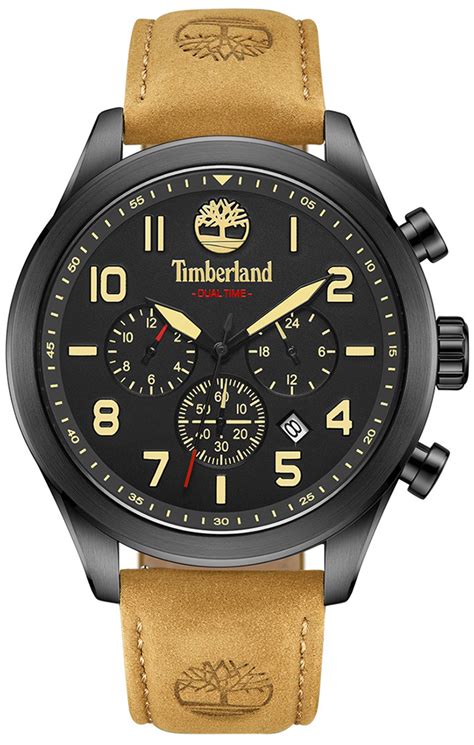 TIMBERLANDTimberland Ashmont TDWGF0009701 Men's Chronograph Watch – Black Dial, Brown LeatherWATCHESEcecile