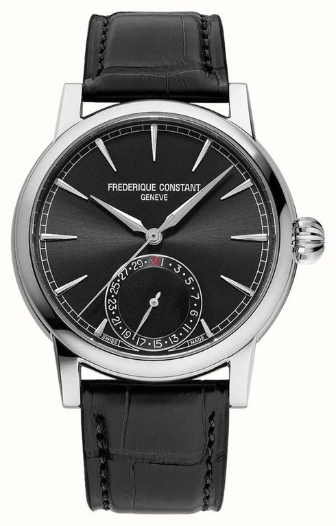 FREDERIQUE CONSTANTFrederique Constant Manufacture Classic Date FC - 706B3H6 Men's Watch - Black Dial, Stainless Steel Case, Black Leather StrapWATCHESEcecile