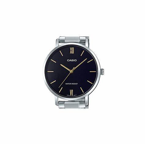 CASIO & VINTAGECasio MTP - VT01D - 1BUDF Men's Stainless Steel Watch – Black DialWATCHESEcecile