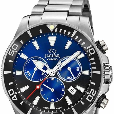 JAGUARJaguar Executive J861/8 Men's Chronograph Watch - Blue Dial, Steel BraceletWATCHESEcecile