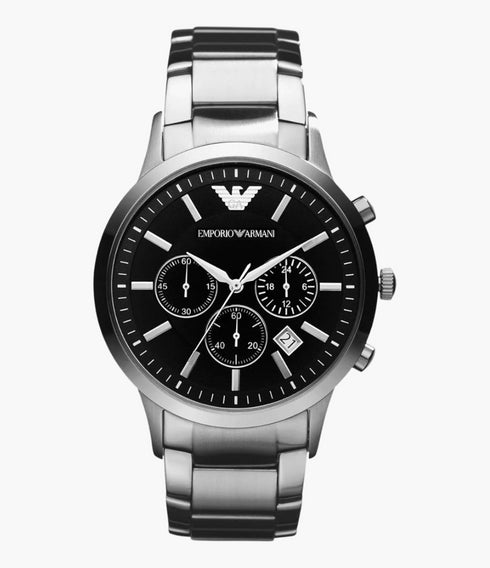 Orologio cronografo Emporio Armani AR2434 - Quadrante nero, acciaio inossidabile