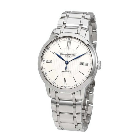 BAUME&MERCIERBaume & Mercier Classima MOA10335 Women's Quartz Watch - 31mm Stainless Steel Case, White Dial, Roman Numerals, Date Display, Stainless Steel BraceletWATCHESEcecile