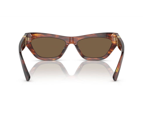 Ralph Lauren The Kiera RL8218U 5007/73 Women's Sunglasses – Striped Havana Frame, Brown Lenses