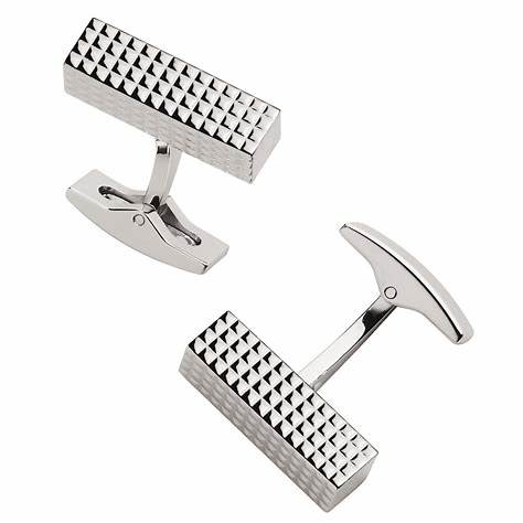 DUPONTS.T. Dupont Palladium Finish Cufflinks Model 5504 - Blue Agate InlayBIJOXEcecile
