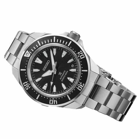 SEIKOSeiko Prospex SRPL13K1 'Samurai' Automatic Men's Dive Watch - Black Dial, Stainless Steel BraceletWATCHESEcecile