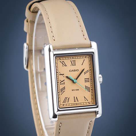 CASIO & VINTAGECasio LTP - B165L - 5BVEF Women's Watch - Salmon Dial, Leather StrapWATCHESEcecile