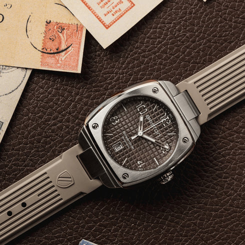 BRISTONBriston Streamliner Urban 23640.S.T.30.RT Men's Automatic Watch - Grey Taupe Dial, Rubber StrapWATCHESEcecile