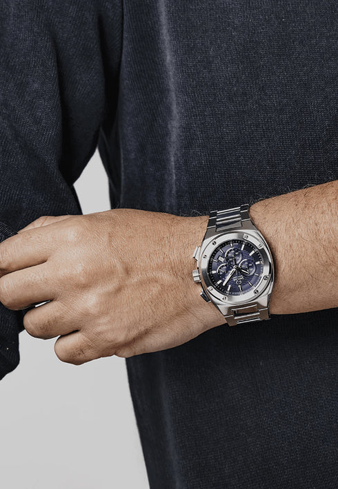 JAGUARJaguar Men's Swiss Quartz Chronograph Watch - Model J805/B, Stainless Steel Case, Blue Dial, Sapphire CrystalWATCHESEcecile