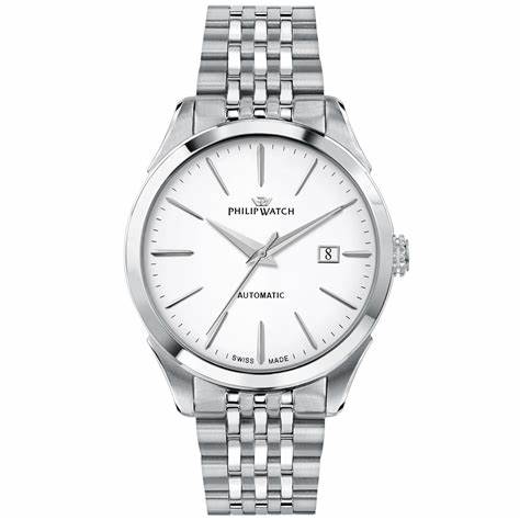 PHILIP WATCHPhilip Watch Roma R8223217002 Men's Automatic Watch - Stainless Steel, White DialWATCHESEcecile