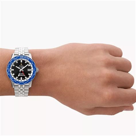 ZODIACZodiac x Rowing Blazers Super Sea Wolf GMT World Time ZO9414 Men's Automatic Watch - Black Dial, Stainless Steel BraceletWATCHESEcecile