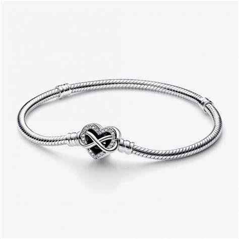 PANDORAPandora 592645C01 - 18 Infinity Heart Snake Chain Bracelet – Sterling Silver, 18cmBIJOUXEcecile