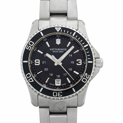 Victorinox Maverick Small Women's Watch - Black Dial, Stainless Steel Bracelet (Model V241701)