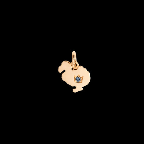DODODoDo 30th Anniversary Charm DMC4015DOD30ZS09R - 9K Rose Gold with Blue SapphireJEWELRYEcecile