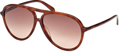Occhiali da sole Aviator Emilio Pucci EP0200 6153F Donna - Montatura marrone, lenti marroni sfumate