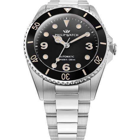 PHILIP WATCHPhilip Watch Caribe Diving R8223216008 Men's Automatic Watch - 42mm Stainless Steel Case, Black DialWATCHESEcecile