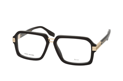 MARC JACOBSMarc Jacobs MARC 715 807 Men's Eyeglasses - Black Acetate Frame, Gold AccentsEYEWEAREcecile