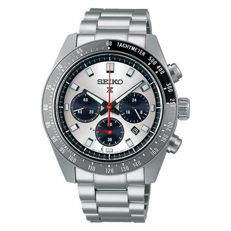 Seiko Prospex SSC911P1 Reloj Cronógrafo Solar Hombre - Esfera Plata, Brazalete Acero Inoxidable